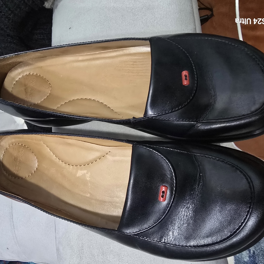 Classic Black Leather Slip-On Loafers